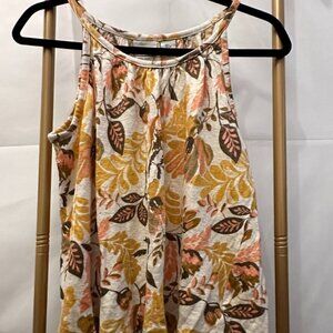 Rachel Zoe 100% Linen Floral Tank Top – Size L – EUC